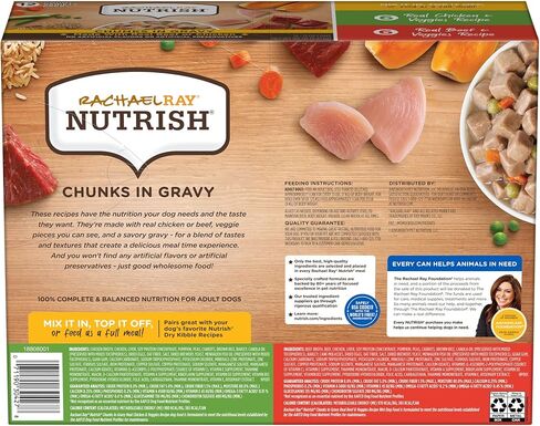 Nutrish Rachael Ray Chunks in Gravy Gentle Digestion Wet Dog Food, Real Lamb, Pumpkin & Chicken Recipe, 13 oz. Cans (Pack of 12) in Saudi Arabia