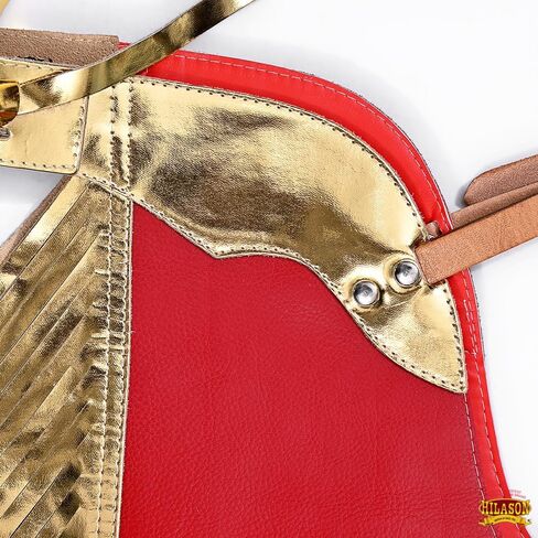 HILASON Western Leather Kids Junior Youth Pro Rodeo Bull Riding Chaps Black | Bull Riding Chaps | Western Chaps Leather in Saudi Arabia