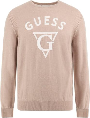 GUESS Men's Long Sleeve Edgar Logo Jacquard Sweater in Saudi Arabia
