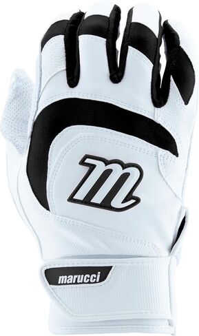 MARUCCI Signature Batting Glove V4, White/RED, Adult X-Large in Saudi Arabia