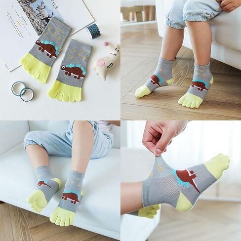 2 أزواج من القطن خمسة إصبع الجوارب الجوارب الرياضية الجوار شبكات التنفس شبكات الجوارب اللباس الجوارب للأطفال الفتيات 2-9 سنوات in Kuwait