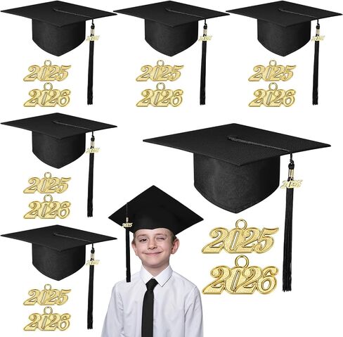 Coume 6 Sets Kindergarten Graduation Caps for Kids with 2025 2026 Tassel in Saudi Arabia