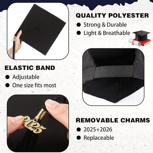 Coume 6 Sets Kindergarten Graduation Caps for Kids with 2025 2026 Tassel in Saudi Arabia