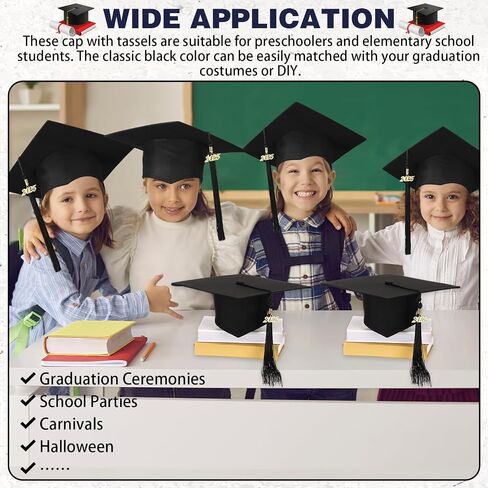 Coume 6 Sets Kindergarten Graduation Caps for Kids with 2025 2026 Tassel in Saudi Arabia