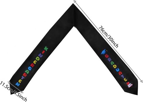 Kindergarten Graduation Sash 2025, Unisex Preschool Graduation Stole with Colorful Word in Saudi Arabia