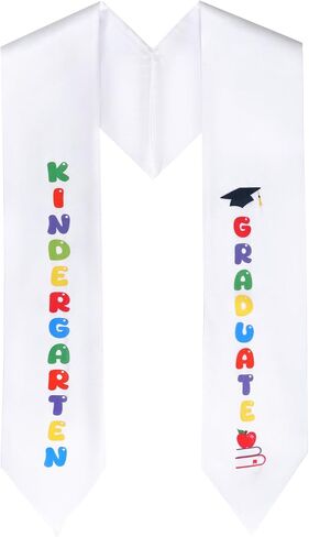 Kindergarten Graduation Sash 2025, Unisex Preschool Graduation Stole with Colorful Word in Saudi Arabia