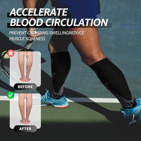 CUBlEX 4 Pairs Plus Size Compression Socks Unisex 20-30mmHg Knee high XXL- XXXXL for Woman & Man in Saudi Arabia