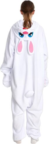 Adult Onesie Rabbit Costume Easter Unisex Cosplay Plush Animal Pajama Halloween Cute Jumpsuit for Women Men in Saudi Arabia