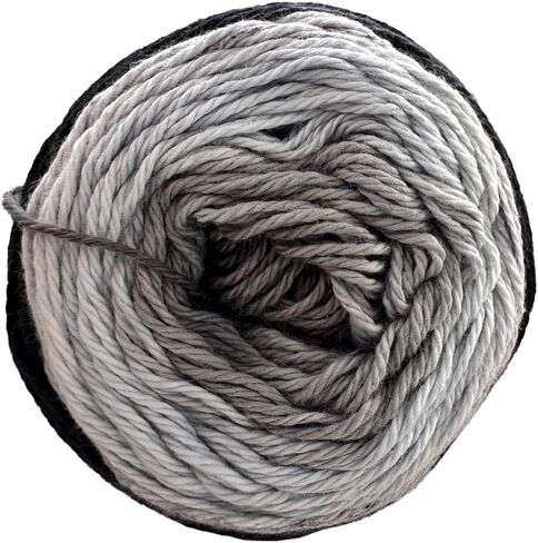 خيوط Troyarn Cotton Royal Ombre (1- حزمة شلات) مع ألوان قوس قزح، غزل ناعم للكروشيه والحياكة% 100 قطن عضوي غزل الفصول الأربعة 1x100 جرام (1x230 ياردة) (20105) in Kuwait