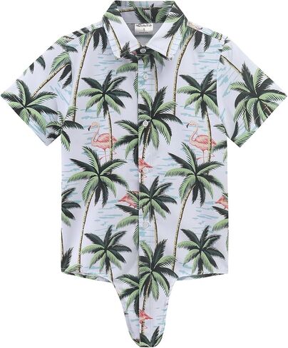 NOOMELFISH GIRLS TIE FRONT HAWAIIAN SUMPER TROPIC TROPIC TROPIC LITEVE BUNTER DOWN TOPS (5-12 years) in Saudi Arabia