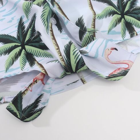 NOOMELFISH GIRLS TIE FRONT HAWAIIAN SUMPER TROPIC TROPIC TROPIC LITEVE BUNTER DOWN TOPS (5-12 years) in Saudi Arabia