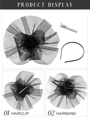 SWEETV Flower Fascinators Tea Party Hats for Women, Formal Headwear for Kentucky Derby, Cocktail, Wedding, Fancy Dress Party in Kuwait