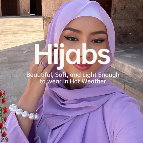 Chiffon Hijab for Women Sheer Shawl and Wraps for Wedding Bridal Scarves Summer Lightweight Sun-proof Scarf in Saudi Arabia