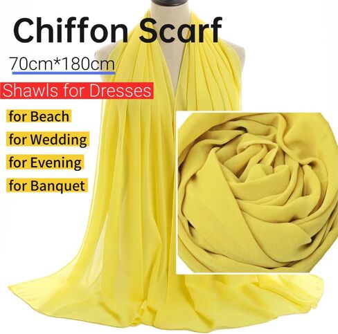 Chiffon Hijab for Women Sheer Shawl and Wraps for Wedding Bridal Scarves Summer Lightweight Sun-proof Scarf in Saudi Arabia