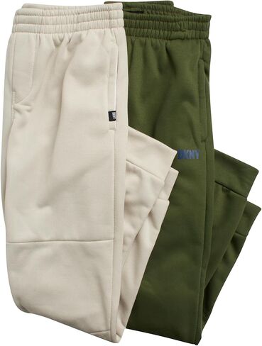 DKNY BOYS 'Spoypants - 2 Pack خفيفة الأداء الأداء ركض ركض للأولاد - سروال الركض الرياضي للتنفس (8-12) in Kuwait