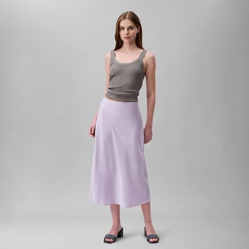 Calvin Klein Women's Matte Satin Midi Skirt in Saudi Arabia