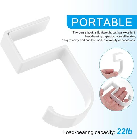 خطاف محفظة Patikil 4pcs للطاولة ، شماعات محفظة من 5 على شكل مكتب محمولة مجانية من الخدمة الثقيلة تحت عنوان حقيبة اليد على ظهره. in Kuwait