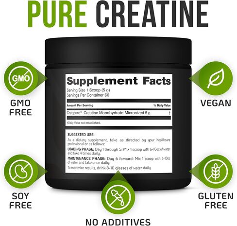 Creapure Creatine Monohydrate Powder – 10.58oz (0.66lb) (300g) German Creatine – Ultra-Pure for Strength & Recovery – 100% Made in Germany – with Scoop – Vegan, Keto-Friendly, Gluten-Free in Saudi Arabia