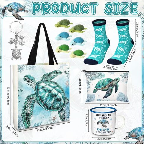 Animal Lover Gifts for Women Mother's Day Animal Themed Gifts for Mom Include Canvas Tote Bag, Makeup Bag, Socks, Keychain, Enamel Mug, Small Figurines(Butterfly) in Kuwait