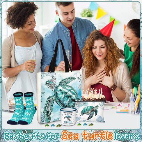 Animal Lover Gifts for Women Mother's Day Animal Themed Gifts for Mom Include Canvas Tote Bag, Makeup Bag, Socks, Keychain, Enamel Mug, Small Figurines(Butterfly) in Kuwait