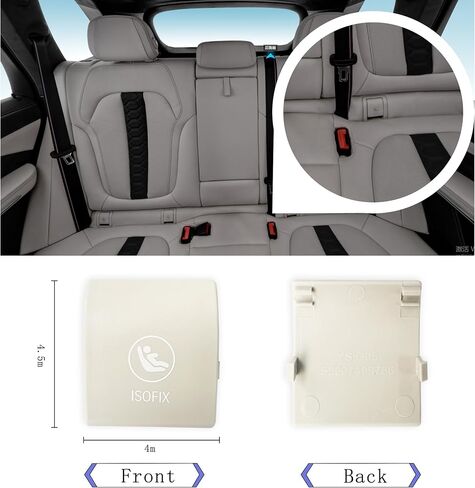 غطاء مرساة أمان لمقعد الأطفال الخلفي BMW X5 G05 بديل غطاء ISOFIX، متوافق مع غطاء مزلاج مقعد BMW 2019-2023 52207499786 أسود قطعة واحدة in Kuwait