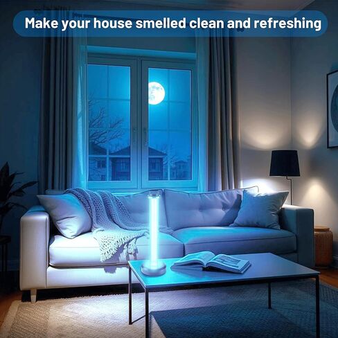 UV Sanitizer Light with Ozone UVC Lamp with 3-Level Timer for Small Space Disinfection 185nm Wavelength UVC Ray 6 Watts 110V (CTUV-6) in Kuwait