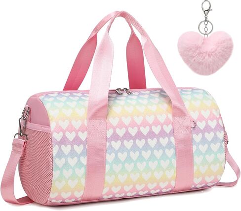 Dance Ballet Bag for Girls 4-6 Ballerina Gymnastic Bag Toddler Small Duffle Dance Bags for Little Dancers,Glitter Material,14"*8.26"*8.26" in Saudi Arabia