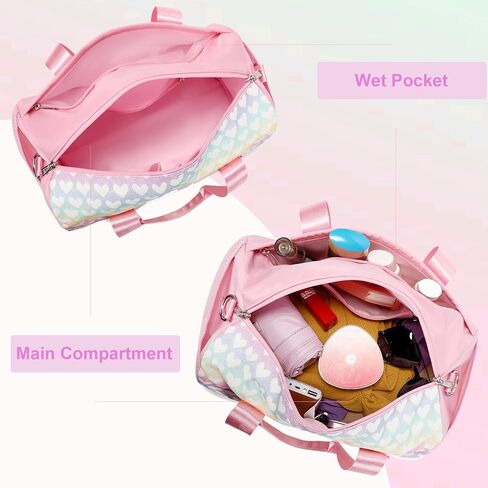 Dance Ballet Bag for Girls 4-6 Ballerina Gymnastic Bag Toddler Small Duffle Dance Bags for Little Dancers,Glitter Material,14"*8.26"*8.26" in Saudi Arabia