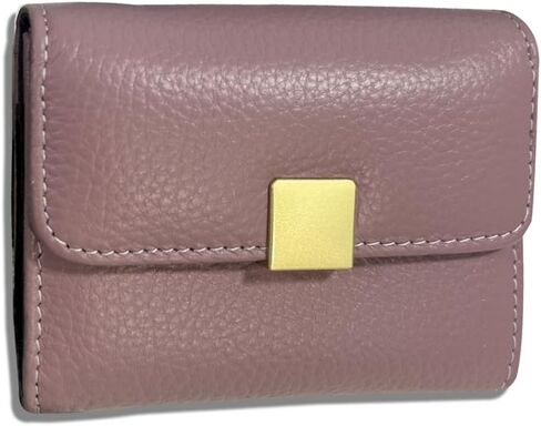 Small Wallet For Women Genuine Leather Accordion Wallet Mini Card Holder Organizer Mini Wallet Gift For Ladies Teen Girls Travel (light pink) in Saudi Arabia