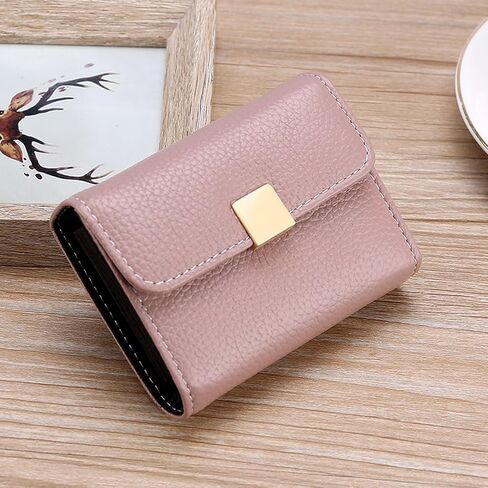 Small Wallet For Women Genuine Leather Accordion Wallet Mini Card Holder Organizer Mini Wallet Gift For Ladies Teen Girls Travel (light pink) in Saudi Arabia