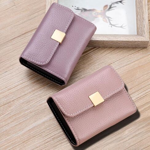 Small Wallet For Women Genuine Leather Accordion Wallet Mini Card Holder Organizer Mini Wallet Gift For Ladies Teen Girls Travel (light pink) in Saudi Arabia