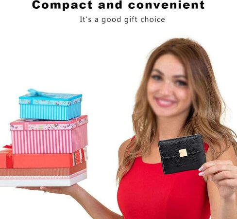 Small Wallet For Women Genuine Leather Accordion Wallet Mini Card Holder Organizer Mini Wallet Gift For Ladies Teen Girls Travel (light pink) in Saudi Arabia