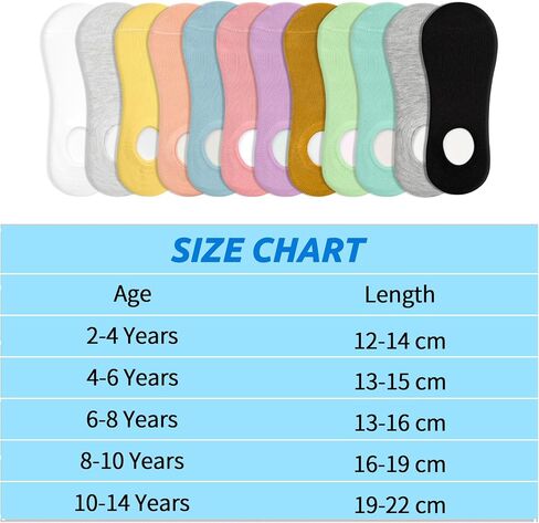 10 Pairs No Show Socks for Girls Boys Toddlers Socks Anti-slip Low Cut Kids Sock Ankle for 2-14 Years in Saudi Arabia