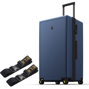 LEVEL8 Luminous 28 Inch Trunk Luggage with Luggage Straps