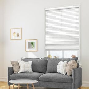 DEZ FURNISHINGS Cordless 1" Signature Light Filtering Cellular Shade, 70" W x 72" H, White
