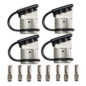 50A 6GAUGE BATTERY CONNECTOR 12-36V بطارية سريعة فصل سلك سلك مجموعة بطارية موصل سريع قطع الاتصال لمحرك WINCH TRAILER (رمادي ، 6AWG)