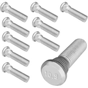 MSYUUSR 10PCS عجلات الأزرار ، قطع الغيار البديلة OEM#610-266 90942-02049 ، بطول 49 مم و M12x1.5 براغي العروة الصلب ، مسامير محور العجلة ملحقات السيارات متوافقة مع شيفروليه تويوتا سكيون بونتياك ليكسوس