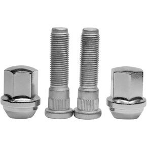 M14x1.50 مجموعة الجوز العجلة Chrome Wheel Lug متوافقة مع 2011-2022 Jeep Grand Cherokee Wrangler Ford Mustang و Dodge RAM 1500 2500 3500 Durango Challenger Charger (4pcs)