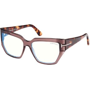 Tom Ford FT 5951-B BLUE BLOCK Shiny Brown/Blue Filter 54/16/140 women Eyewear Frame