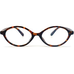 Fashion Oval Glasses for Women Men Retro Round Tortoise Frame Clear Lens Nerd Eyeglasses (Small Tortoise)