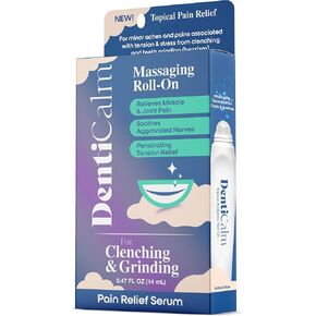 DentiCalm Soothing Pain Relief for Teeth Grinding and Jaw Clenching (Bruxism), for Jaw, Head and Neck Pain, Stiffness and Tension, Nightguard Discomfort Relief, 0.47 OZ