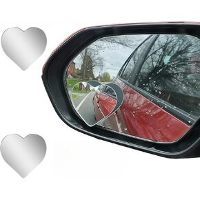 Heart Shaped Blind Spot Mirrors for Cars – Convex Rearview Mirror for Enhanced Safety – Universal Fit Stick-On Side Mirror with Cute Heart Design – Perfect for Cars, SUVs, Trucks