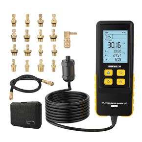 أداة اختبار ضغط الزيت ، 0-426 PSI 0 ~ 29BAR أدوات تشخيص ضغط زيت زيت المحرك الرقمي مع اختبار خرطوم الاختبار و 17 موصلات