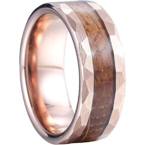 Tungsten Carbide Men's Wedding Band Ring Ring Black/Rose/Yellow Gold Plated ، خاتم خطوبة من طغاة 8 ملم مع فرقة وعد متعددة الأزياء من أجله 7-14
