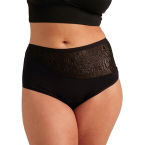 saalt Lace High Waisted Period Underwear – Leakproof, Silky Soft, Recycled Fabric, Full Coverage