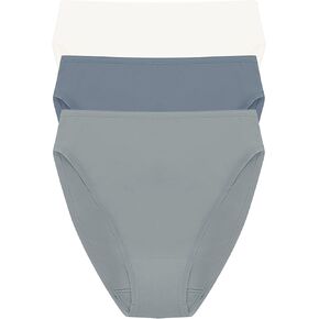 Natori Women's Bliss Bare Cotton High Cut Brief 3-Pack