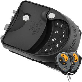 RVLock Class C Charter Keyless Entry Keypad and Handle with Fob, All Metal RV Door Lock and Latch Replacement Kit, Upgraded Silicone Keypad for Class C and A Motorhomes, Fits openings 4.5 x 3.5 Inches in Saudi Arabia