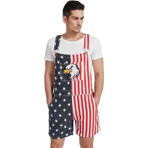 Oeyfnbmo Festival Bib Saps for Men Shorts Plemsuit Coveralls مع سحاب