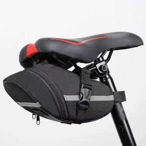 Bike Seat Bag, Bicycle Saddle Bag Under Seat Cycling Seat Pack for Mountain Road Bikes, Waterproof Pouch for Phone, Wallet, Keys, Tools, Accessories