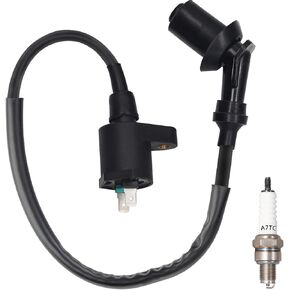 GY6 Racing Ignition Coil with A7TC Spark Plug for 50CC 80CC 90CC 110CC 125CC 150CC Compatible with ATV Motorcycle Moped Scooter Go Kart Pit Dirt Bike